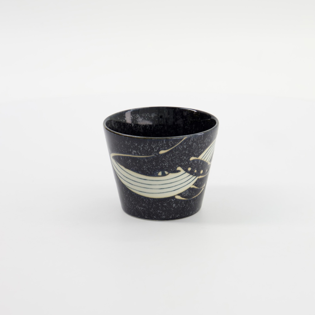 Kawaii Soba Cup Black Whale 8.6x6.9cm 210ml 33945 6/72