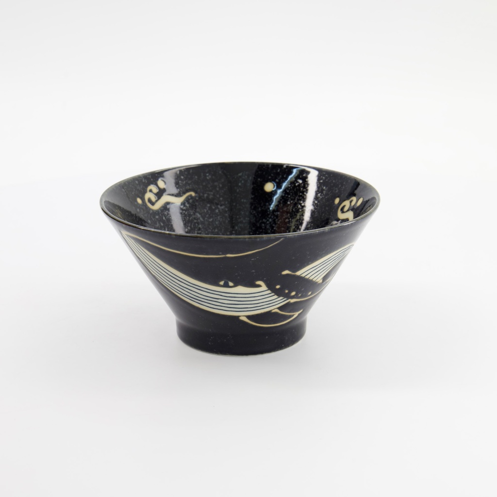 Kawaii Bowl Black Whale 16x8.5cm 33946 6/36 