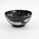 Kawaii Ramen Bowl Black Whale 18.7x8.8cm 1250ml 33948 3/24