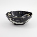 Kawaii Ramen Bowl Black Whale  21.3x8.2cm 1450ml 33949 3/24 