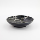 Kawaii Pasta Plate Black Whale  20.8x5.2cm 33950 6/36 