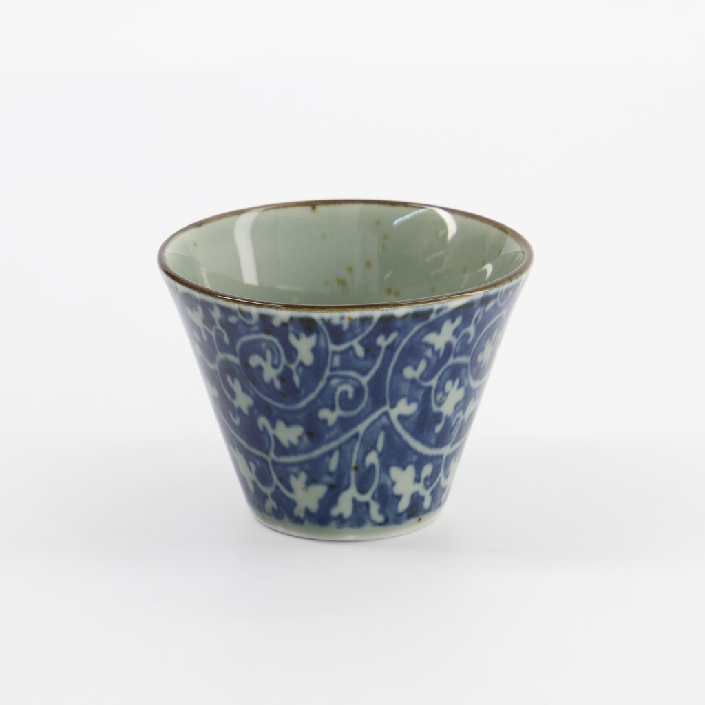 Mashiko Cup Karakusa 7.5x5.3cm Blue 34017 12/192