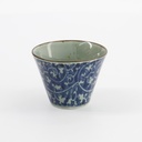 Mashiko Cup Karakusa 7.5x5.3cm Blue 34017 12/192