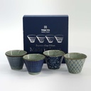 Mashiko Cup Giftset 4pcs 7.5x5.3cm Blue 34020 1/30