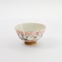Kawaii Rice Bowl 11.5x6.2cm 300ml Bird Pink 34033 5/120