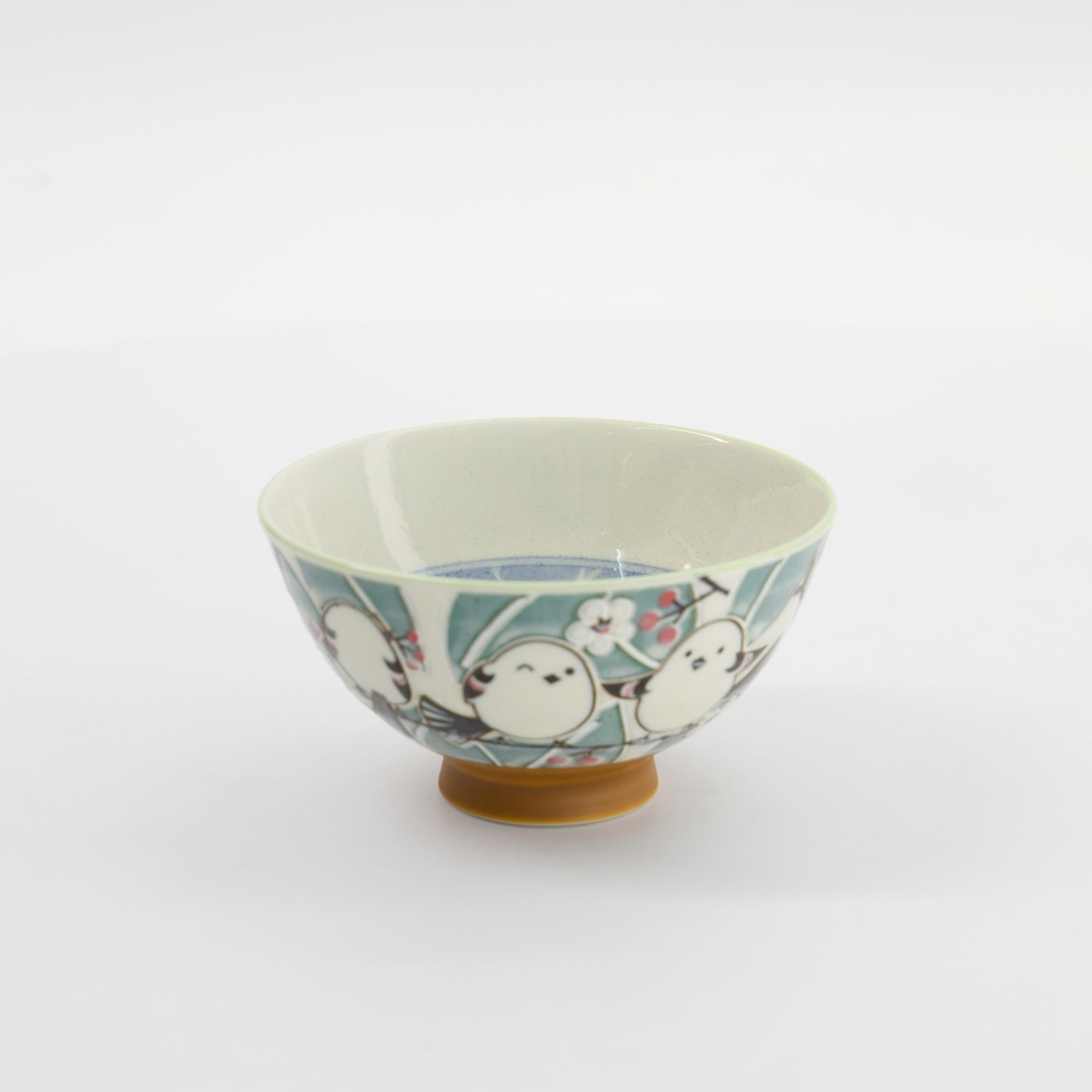 Kawaii Rice Bowl 11.5x6.2cm 300ml Bird Green 34035 5/120