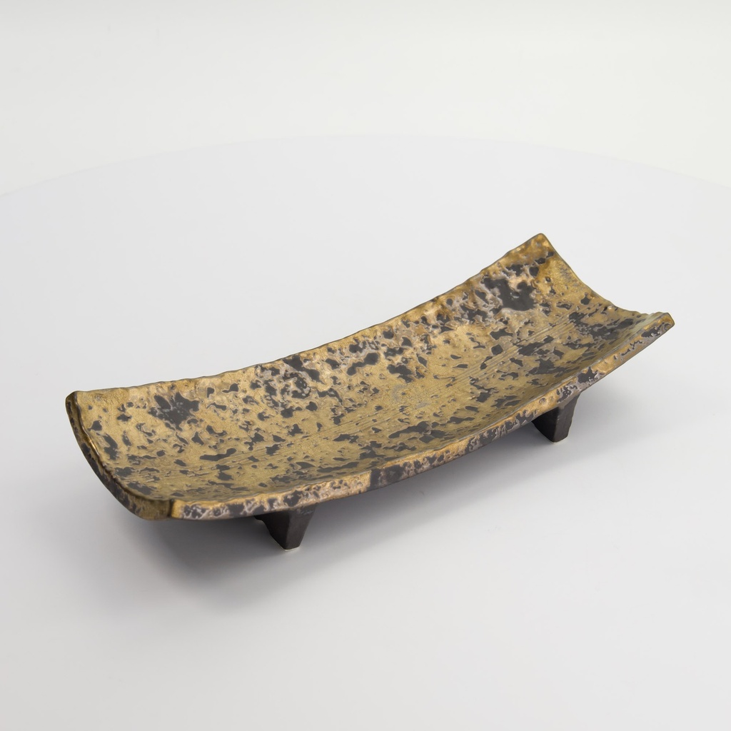 Mino Craft Rectangular Plate 27.5x5.2cm Gold 34042 1/24 