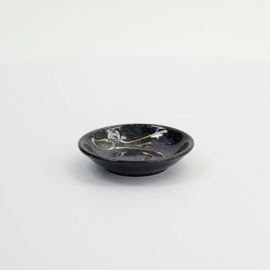 Kawaii Bowl Black Whale Sauce Dish 9x2.1cm 34069 12/192