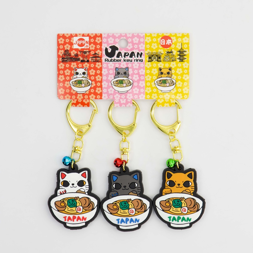 Keychain Japan Cat Ramen 3pcs 34116 1/10