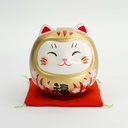 Lucky Cat Daruma Coin Bank 14cm Gold 7676 1/18