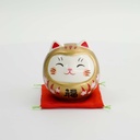 Lucky Cat Daruma Coin Bank 9.5cm Gold 7678 1/60