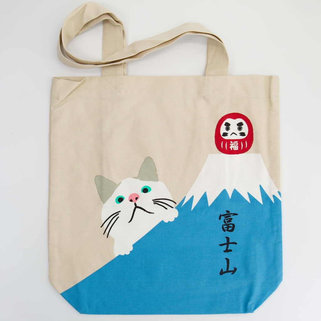 Kawaii Tote bag Cat with Fuji 833692 39x38cm 2/80