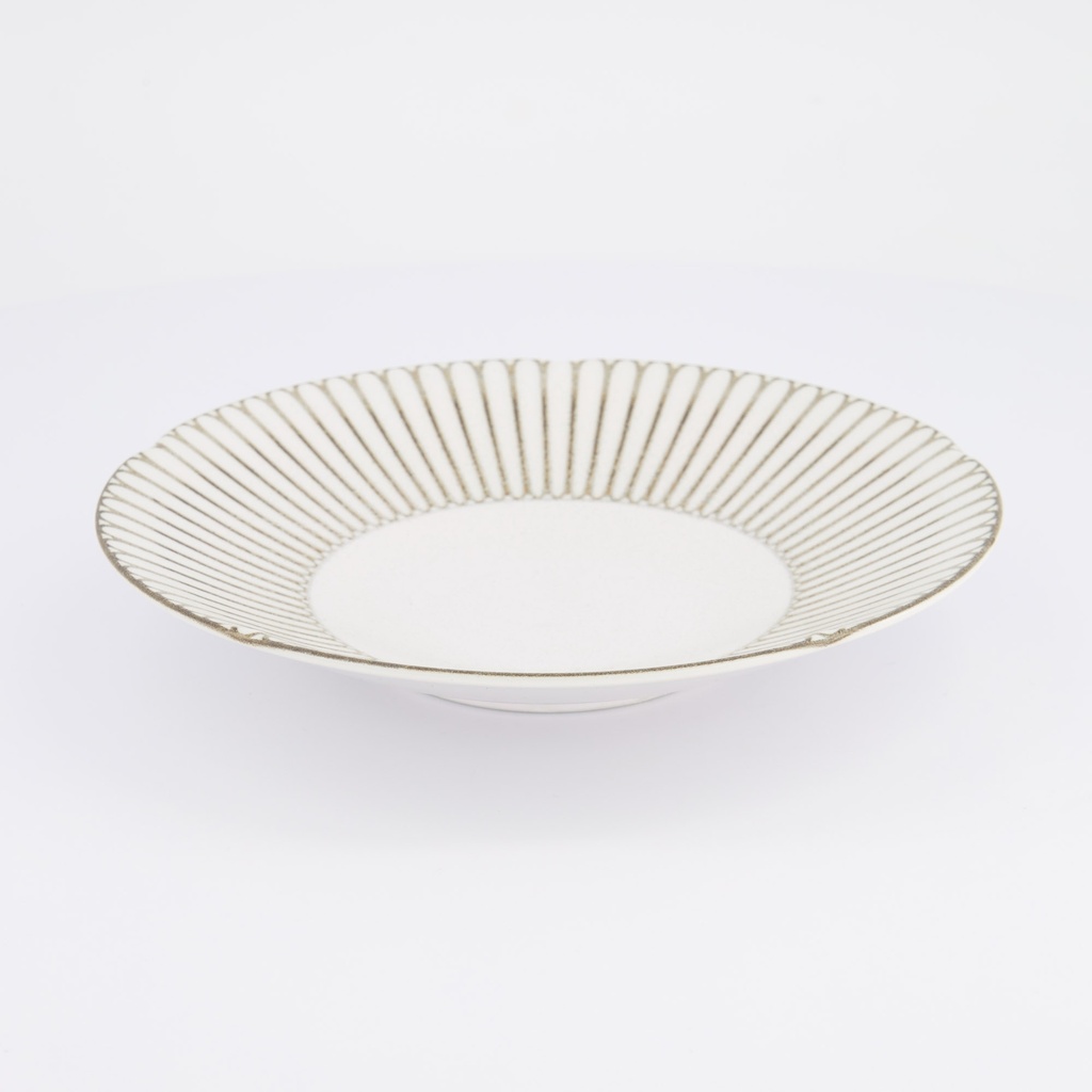 Kosai White Deep Plate 22x4cm 013054 6/36