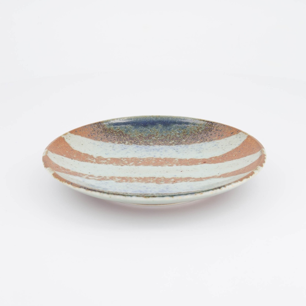 Aka-cha Suisho Plate 19.5x3cm Brown 34249 6/48