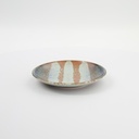 Aka-cha Suisho Plate 19.5x3cm Brown 34249 6/48