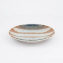 Aka-cha Suisho Plate 19.5x3cm Brown 34249 6/48