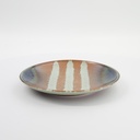 Aka-cha Suisho Plate 26x3.4cm Brown 34250 4/24 