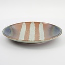 Aka-cha Suisho Plate 26x3.4cm Brown 34250 4/24 