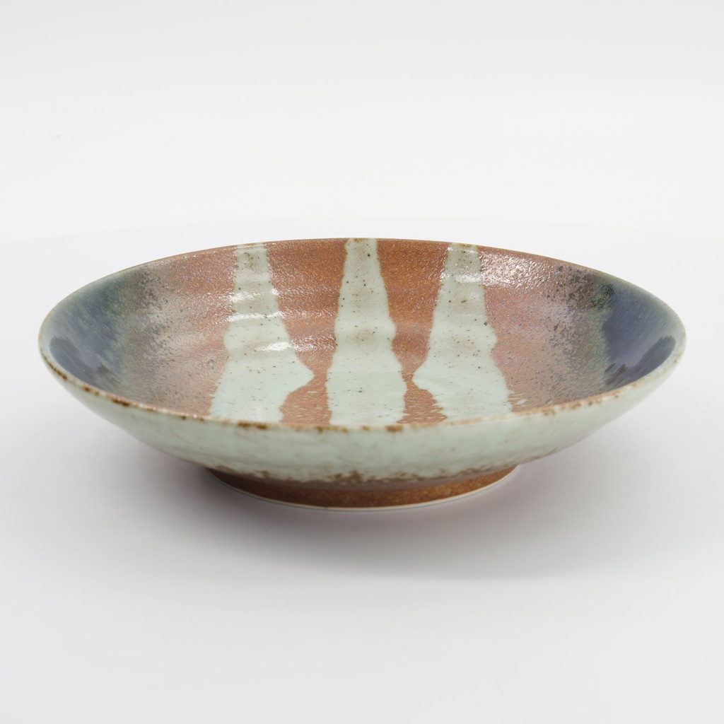 Aka-cha Suisho Deep Plate 23x5cm Brown 34251 4/32