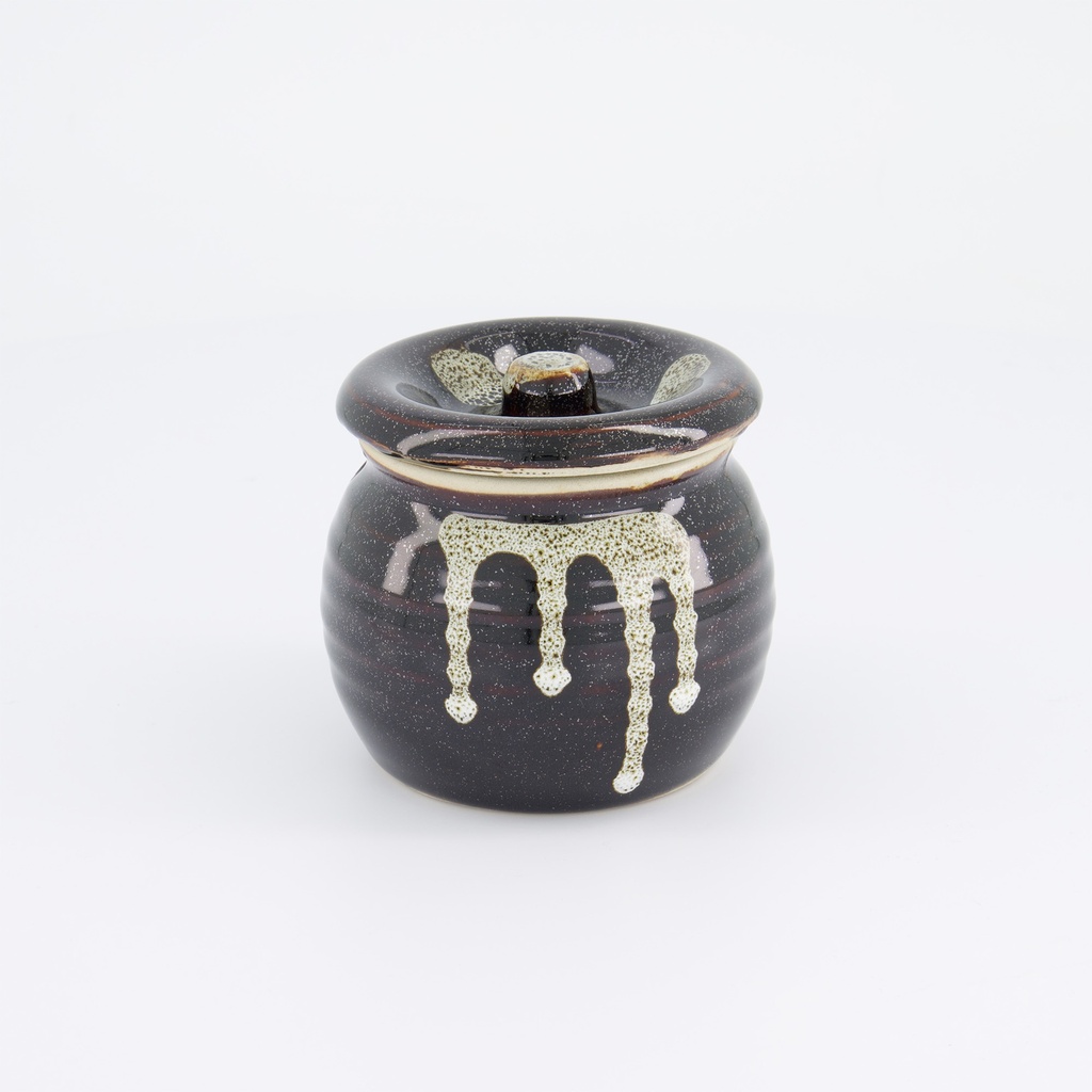 Kitchen Seasoning Pot w/Slit 8.8x8.8cm 350mm Black 34302 1/36