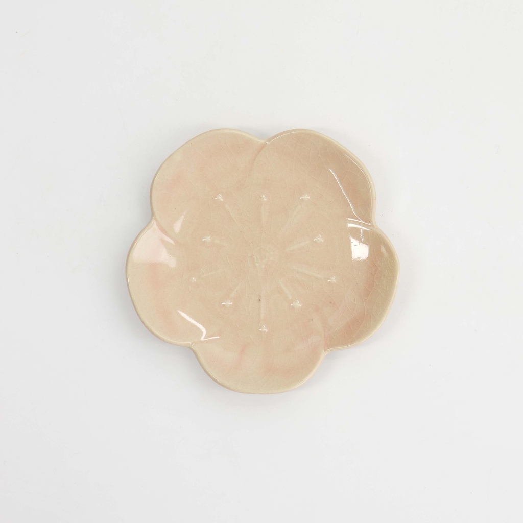 Flower Shaped Plate 11.5cm Pink 34312 12/144