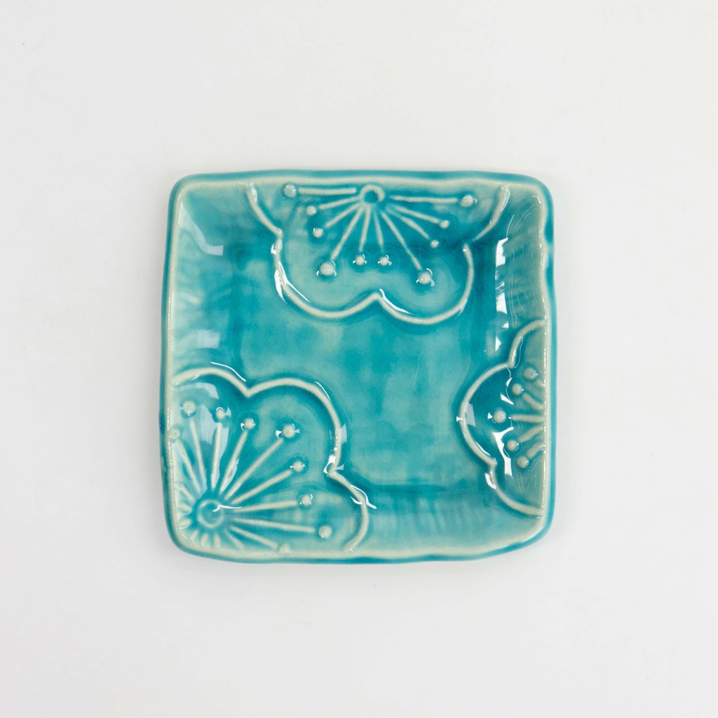 Ume Square Plate 12.5cm Blue 34316 12/144