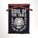 Maekake Apron Daruma Navy 67x47cm Cotton (N)