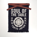 Maekake Apron Sakura Navy 67x47cm Cotton (N)