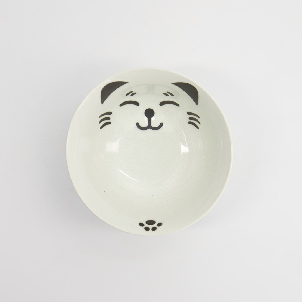 Kawaii Cat Neko Bowl 15x7cm 500ml White 617591 6/48