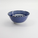 Kawaii Lucky Cat Neko Tayo Bowl 15x7cm 550ml Seikaiha-Neko Blue 6/48