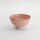 Kawaii Lucky Cat Neko Rice Bowl 12x6.3cm Seikaiha-Neko Red 6/72