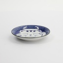 Kawaii Lucky Cat Neko Sauce Dish 12x2cm Seikaiha-Neko Blue 12/144