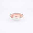 Kawaii Lucky Cat Neko Sauce Dish 11.5x4cm Seikaiha-Neko Red 12/144