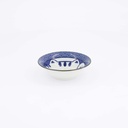 Kawaii Lucky Cat Neko Sauce Dish 11.5x4cm Seikaiha-Neko Blue 12/144