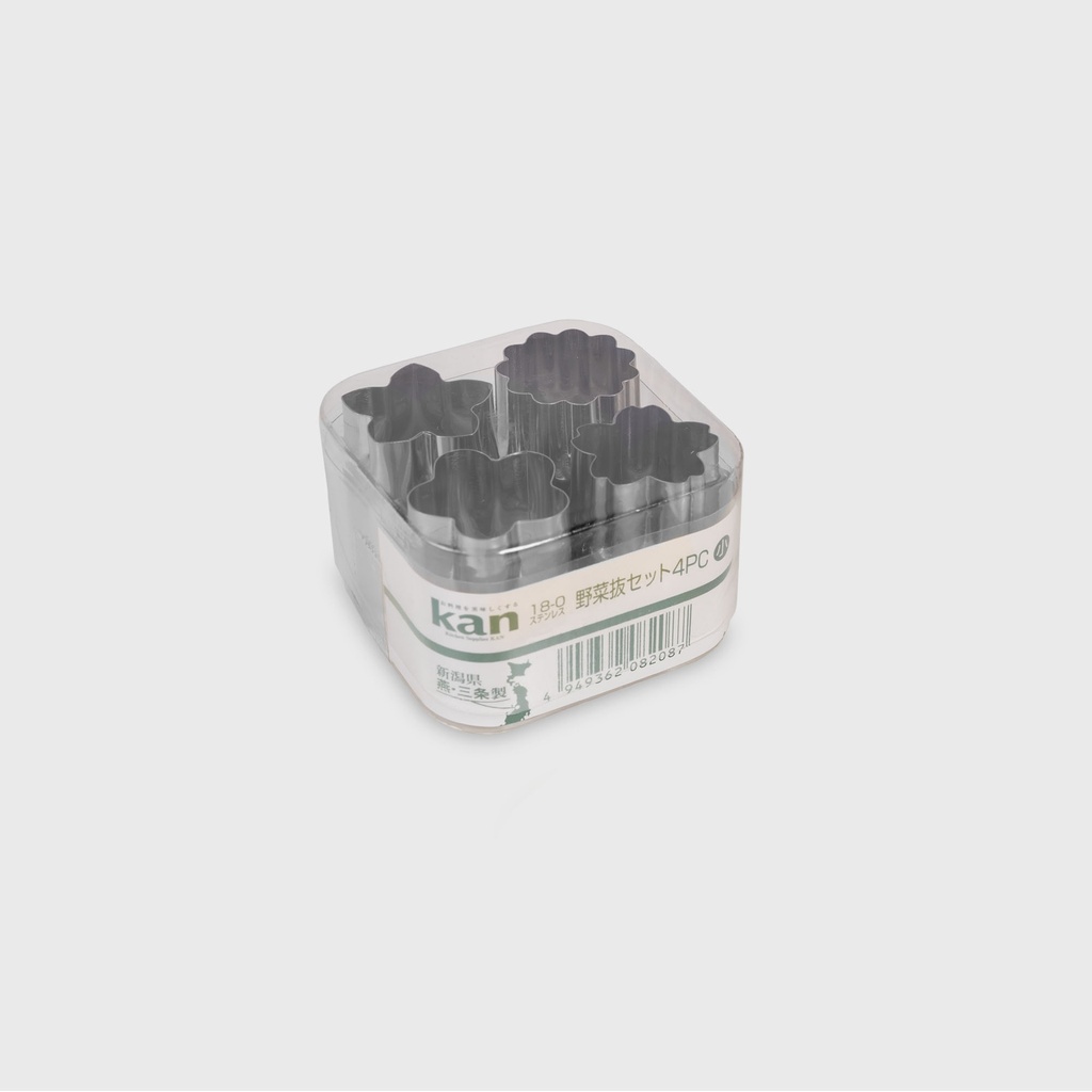 Kitchen Stainless Vegetable Cutter Mold 4pcs Set 2.5x4cm(H) 082008 1/50 