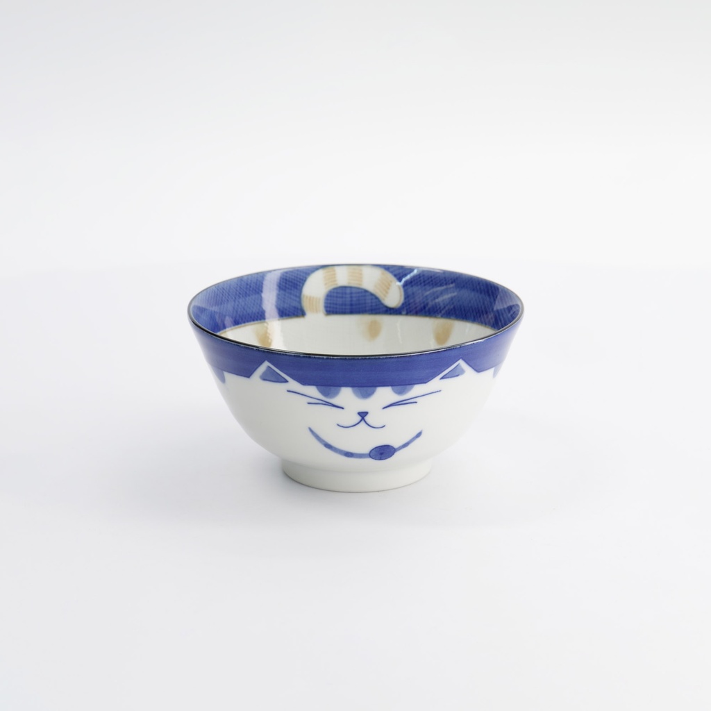 Kawaii Cat Neko Tayo Bowl 13x6.6cm 300ml Blue KY55/78 6/48