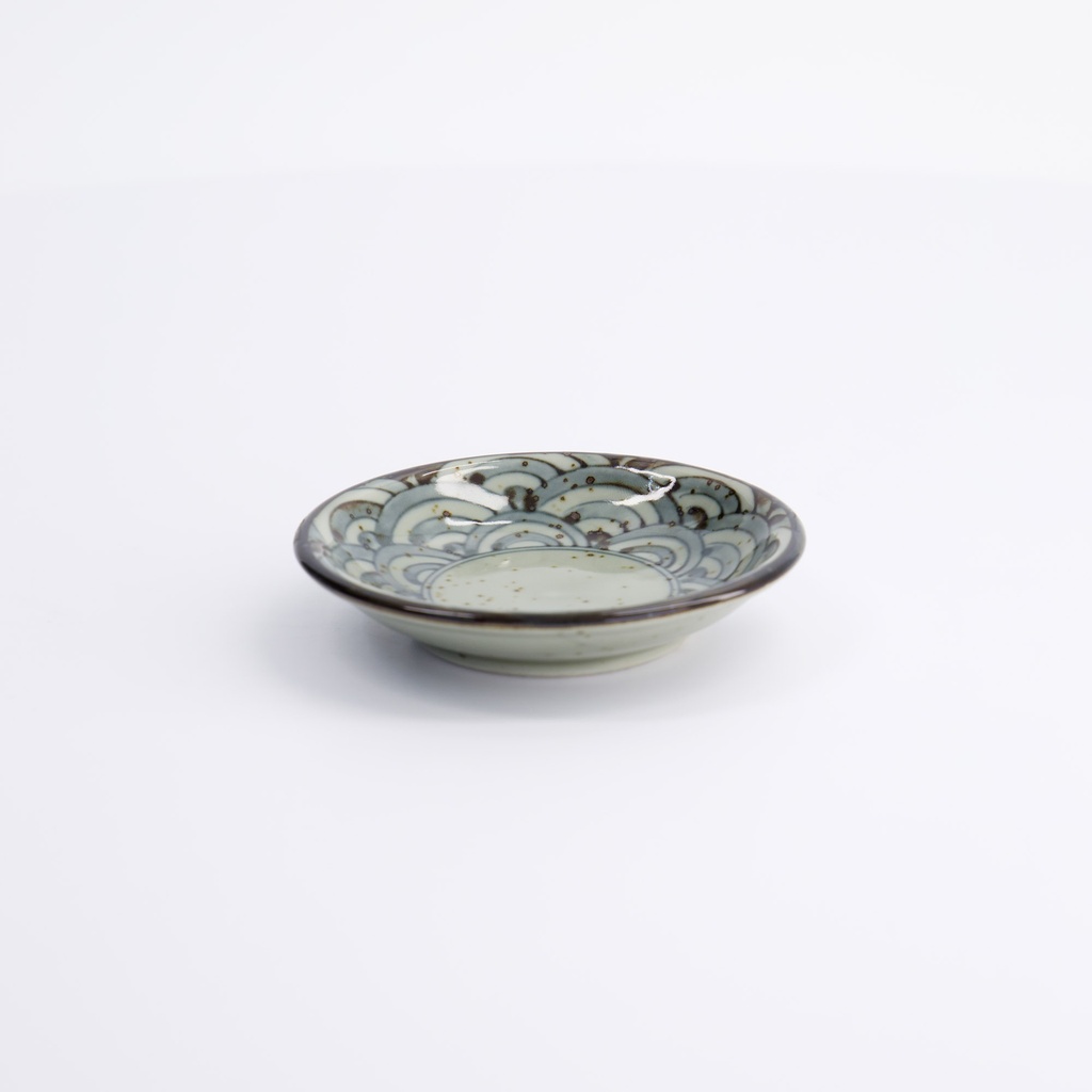 Sauce Dish 9.5x2cm Mashiko Green FK-434 12/192