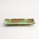 Mino Craft Rectangular Plate 19.3x9.4cm Bk/Gr 6/72