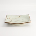Green Soshun Square Plate 17.2x17.2x2.2cm Q267/BP 6/36