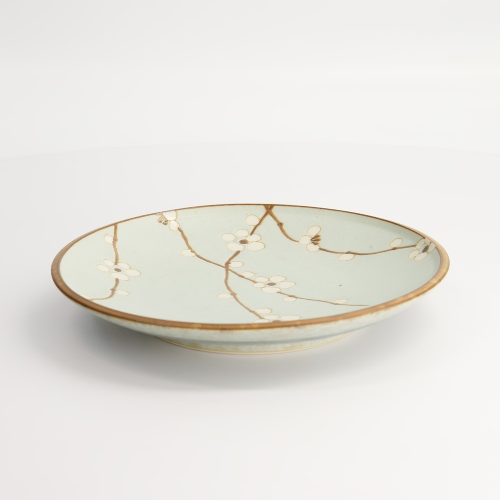 Green Soshun Plate 19.5x3cm Q275/BP 6/48