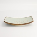 Green Soshun Oblong Plate 18.5x12.2x1.9cm Q27/BP 6/48