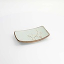 Green Soshun Oblong Plate 18.5x12.2x1.9cm Q27/BP 6/48