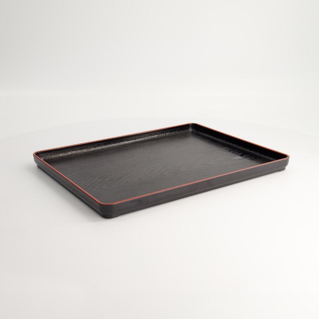 Lacquerware Tray 33x26cm Bl/Rd 4173 10/50