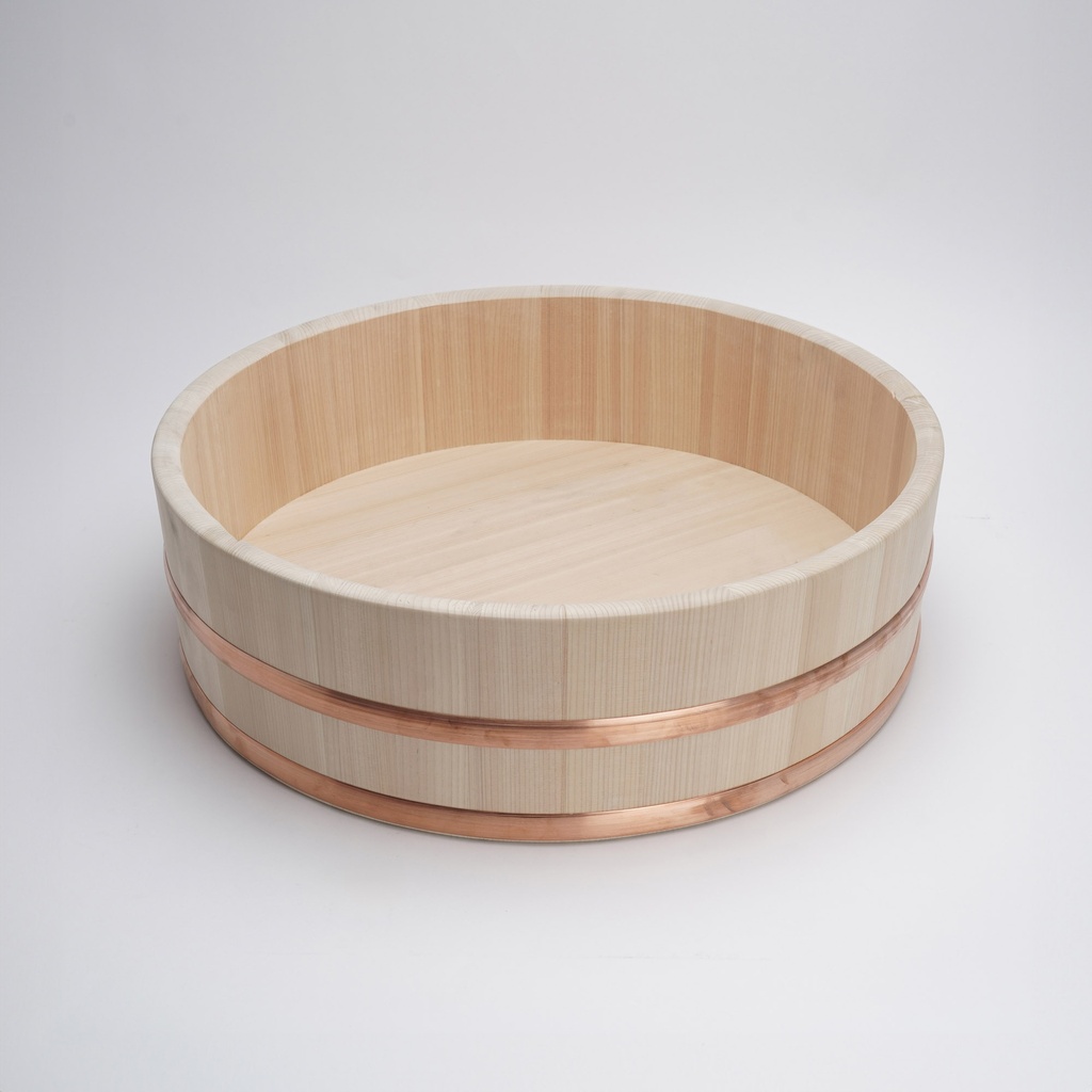 Wooden Sushi Hangiri w/Copper Hoop Japan Made 48x11.5cm YU-48 1/5 (N!)