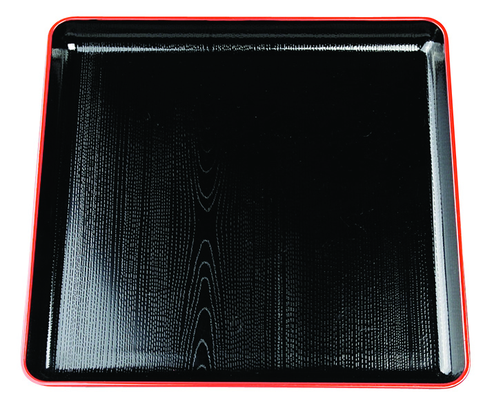 Lacquerware Tray 30cm Bl/Rd 4035 10/40
