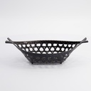 Lacquerware Tempura Basket 25.5x14.5cm Black 4042 1/100