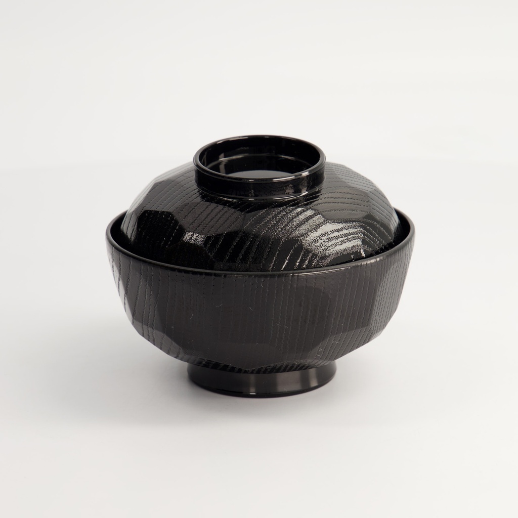 Lacquerware Bowl w/lid 12x9.5cm 300ml Black N65/BB 20/200
