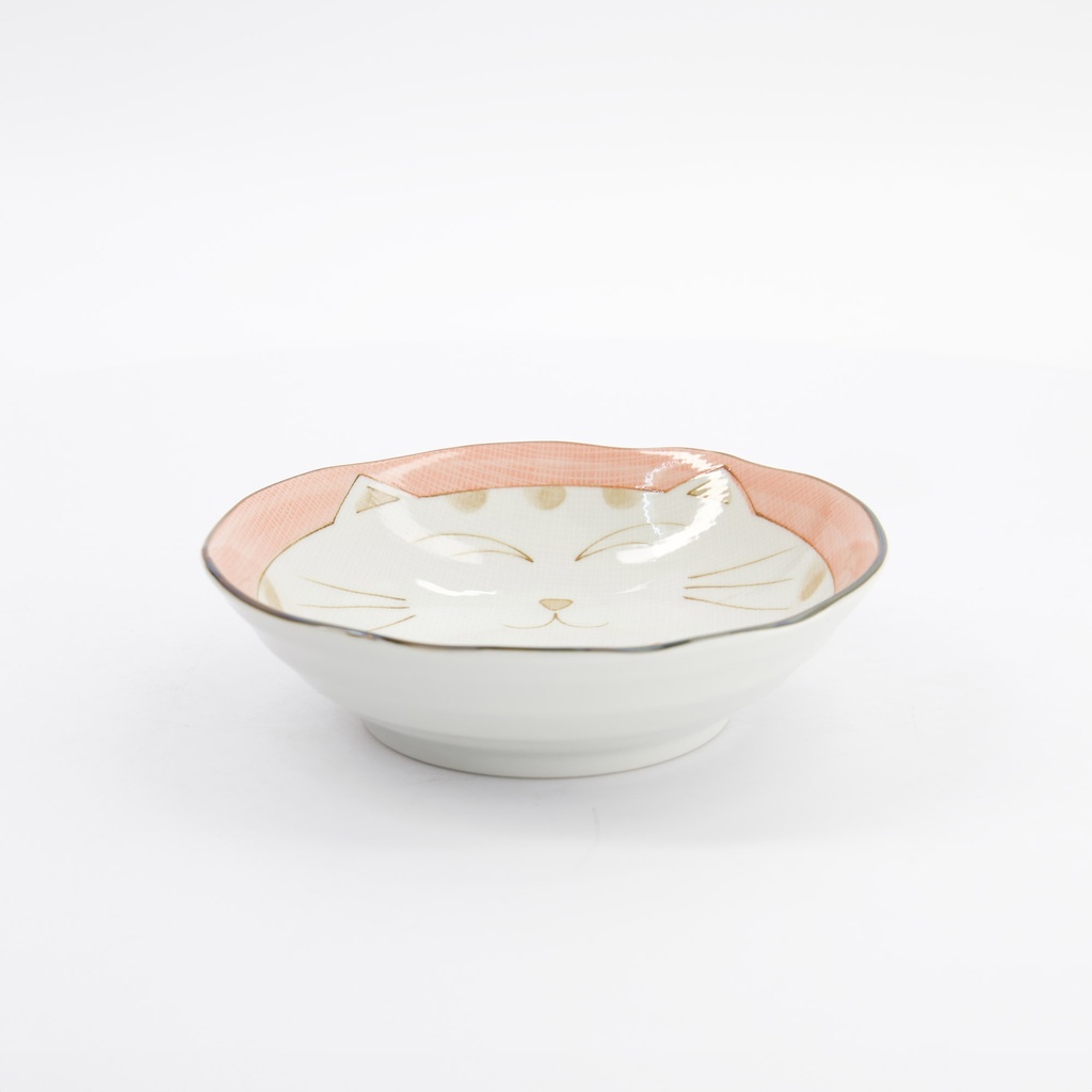 Kawaii Bowl Cat Neko 16.5cm 450ml Pink HY567/P(P) 10/80
