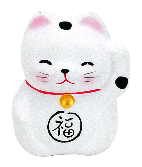 Lucky Cat 5.2cm Wh. KT30/C 1/192