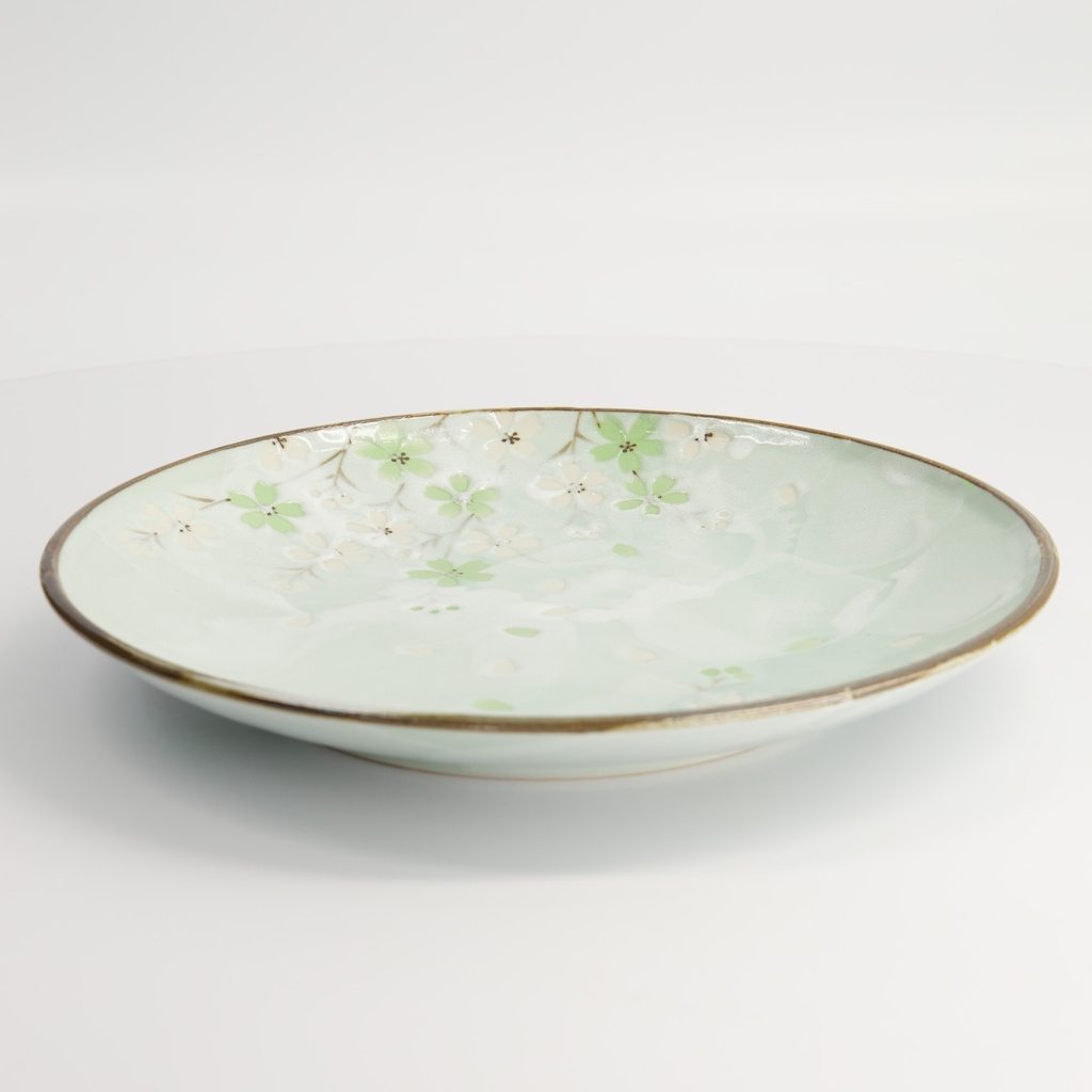 Green Cosmos Plate 26x3.4cm Q210/GC 4/24
